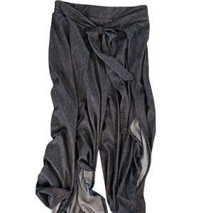 Shosho blue  Tie-Waist Chinos